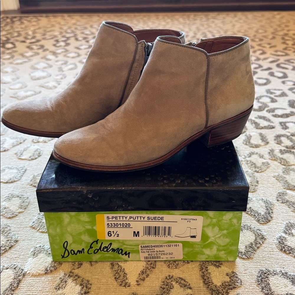 Sam Edelman Petty Suede Ankle Boots,color putty